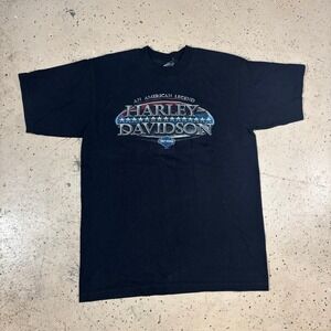 2000s Harley Davidson Motorcycle Ocean State Rhode Island Biker T-Shirt Size L